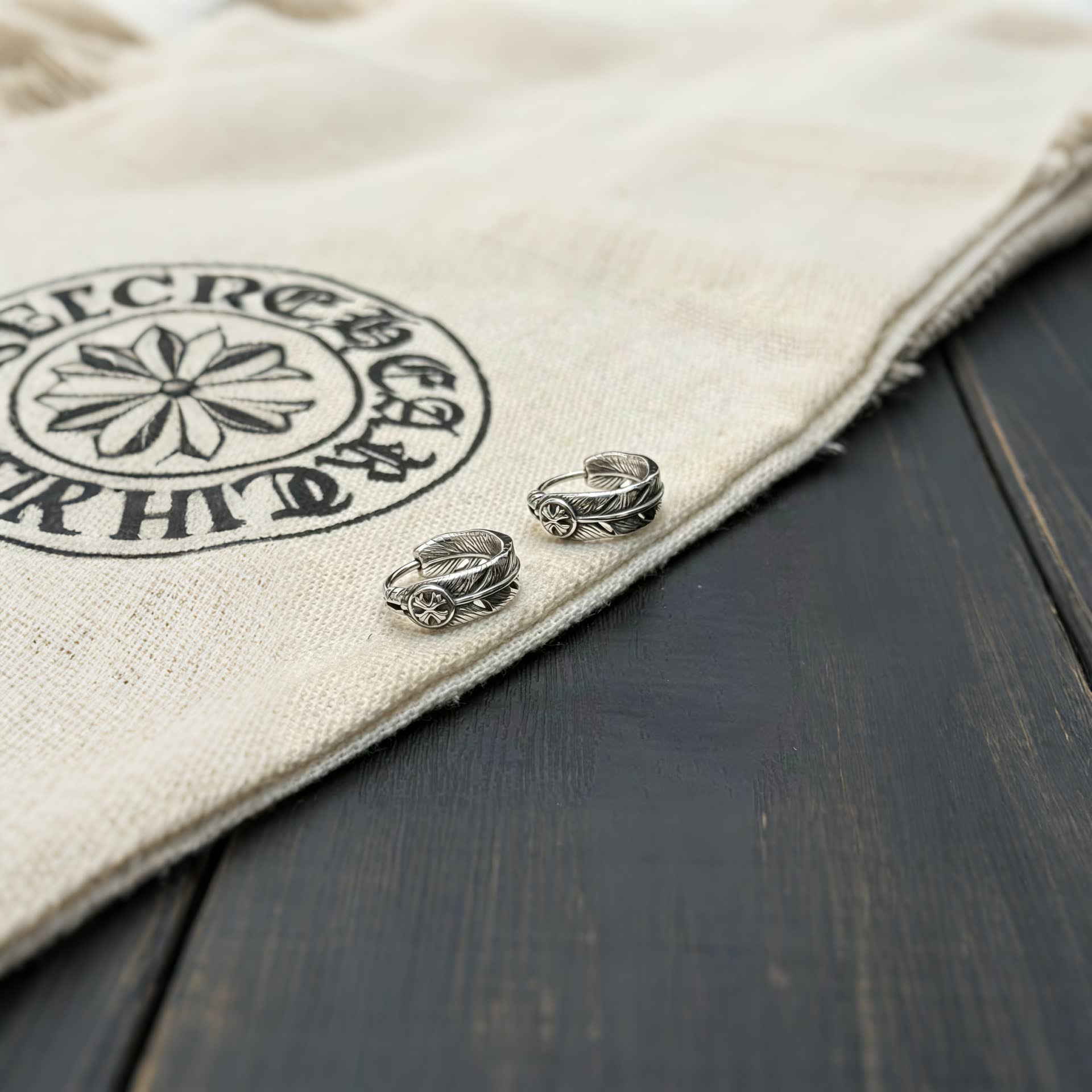 Chrome Hearts Leaf Design Earrings